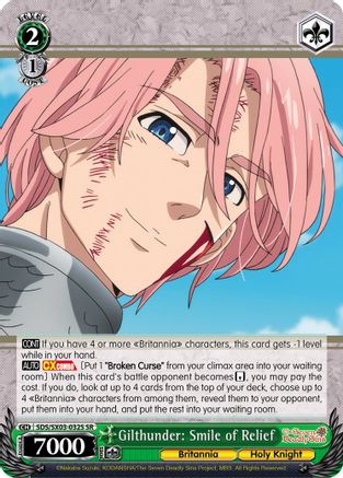 Image of Gilthunder: Smile of Relief (SR) (SDS/SX03-032S SR) - The Seven Deadly Sins