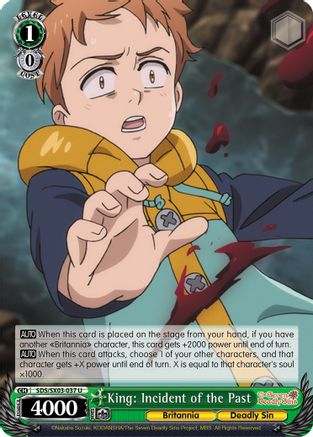 Image of King: Incident of the Past (SDS/SX03-037 U) - The Seven Deadly Sins
