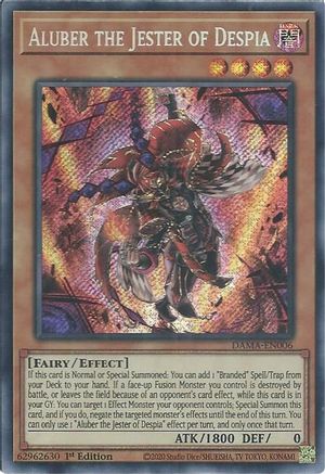 Image of Aluber the Jester of Despia (DAMA-EN006) - Dawn of Majesty 1st Edition