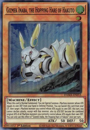 Image of Gizmek Inaba, the Hopping Hare of Hakuto (DAMA-EN015) - Dawn of Majesty 1st Edition