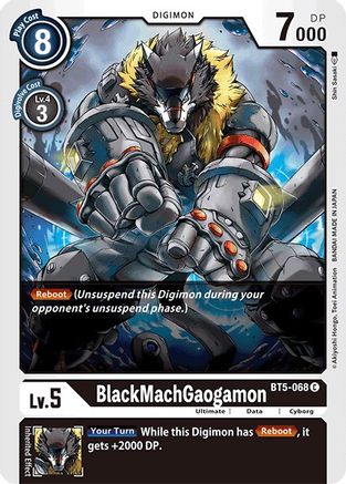 Image of BlackMachGaogamon (BT5-068) - Battle of Omni