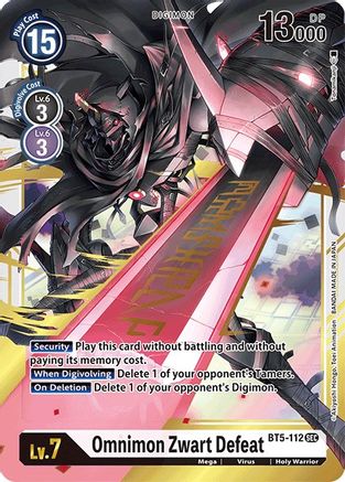 Image of Omnimon Zwart Defeat (BT5-112) - Battle of Omni Foil