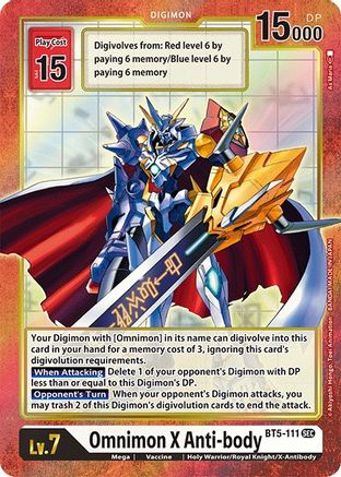 Image of Omnimon X Anti-body (Alternate Art) (BT5-111) - Battle of Omni Foil