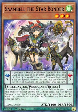 Image of Saambell the Star Bonder (DAMA-EN030) - Dawn of Majesty 1st Edition