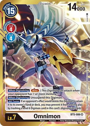 Image of Omnimon (Alternate Art - sasasi) (BT5-086) - Battle of Omni Foil