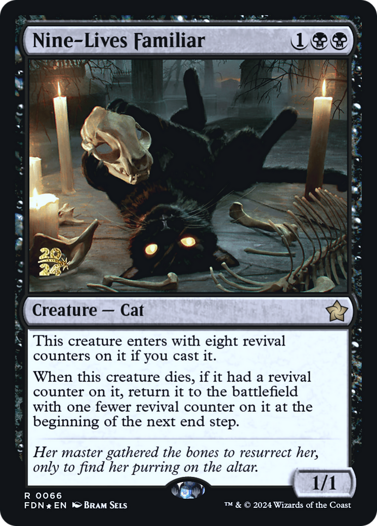 Image of Nine-Lives Familiar (PRE-066) - Foundations Promos Foil