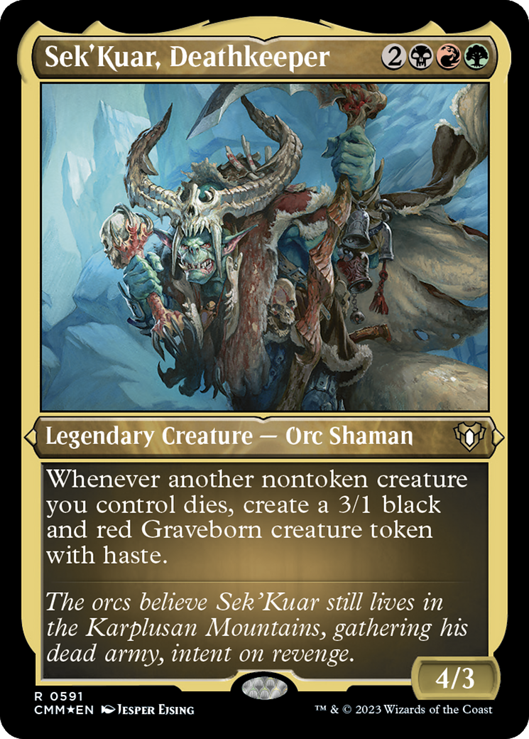Image of Sek'Kuar, Deathkeeper (CMM-591) - Commander Masters Etched Foil
