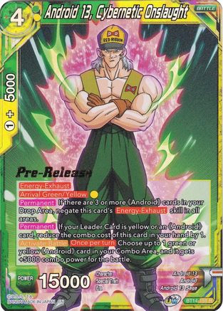 Image of Android 13, Cybernetic Onslaught (BT14-151) - Cross Spirits PreRelease Cards