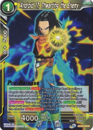 Image of Android 17, Thwarting the Enemy (BT14-109) - Cross Spirits PreRelease Cards