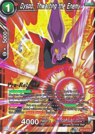 Image of Dyspo, Thwarting the Enemy (BT14-019) - Cross Spirits PreRelease Cards