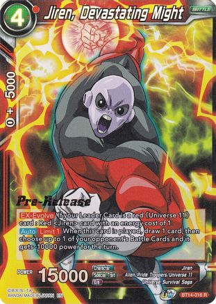 Image of Jiren, Devastating Might (BT14-016) - Cross Spirits PreRelease Cards