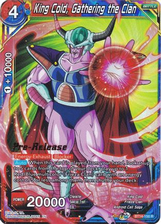 Image of King Cold, Gathering the Clan (BT14-150) - Cross Spirits PreRelease Cards
