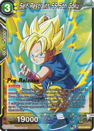 Image of Self-Restraint SS Son Goku (BT14-096) - Cross Spirits PreRelease Cards