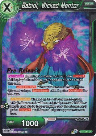 Image of Babidi, Wicked Mentor (BT14-064) - Cross Spirits PreRelease Cards