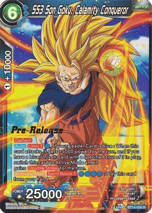 Image of SS3 Son Goku, Calamity Conqueror (BT14-035) - Cross Spirits PreRelease Cards