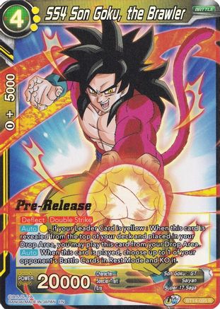 Image of SS4 Son Goku, the Brawler (BT14-095) - Cross Spirits PreRelease Cards