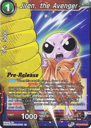 Image of Jiren, the Avenger (BT14-018) - Cross Spirits PreRelease Cards