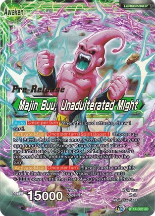 Image of Majin Buu // Majin Buu, Unadulterated Might (BT14-062) - Cross Spirits PreRelease Cards
