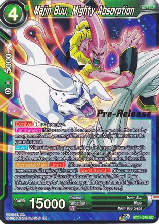 Image of Majin Buu, Mighty Absorption (BT14-078) - Cross Spirits PreRelease Cards