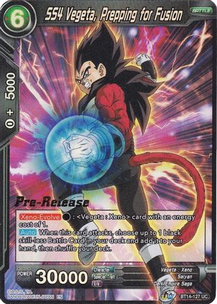 Image of SS4 Vegeta, Prepping for Fusion (BT14-127) - Cross Spirits PreRelease Cards