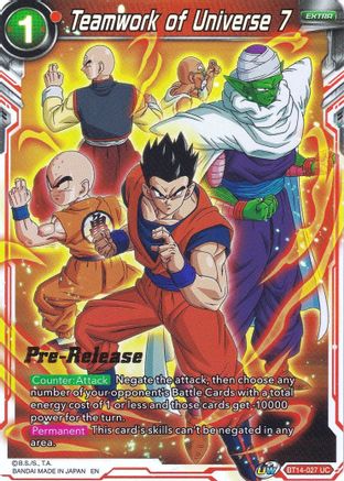 Image of Teamwork of Universe 7 (BT14-027) - Cross Spirits PreRelease Cards