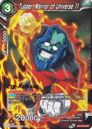 Image of Tupper, Warrior of Universe 11 (BT14-022) - Cross Spirits PreRelease Cards