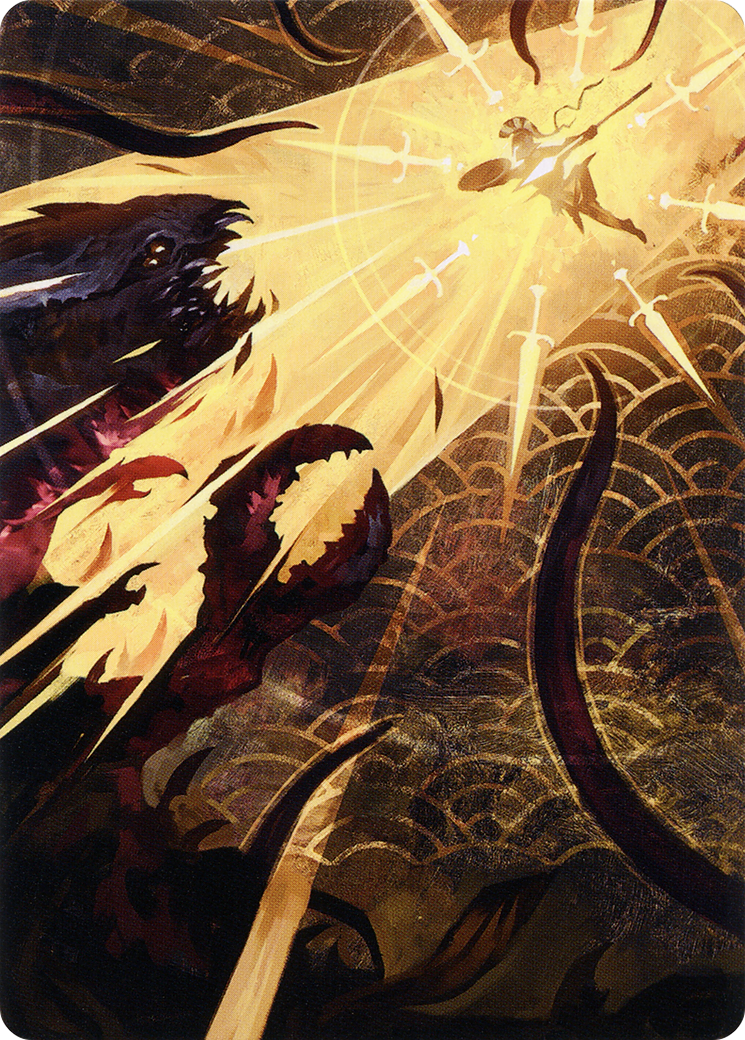 Image of Defiant Strike // Defiant Strike (ASTX-062) - Strixhaven Art Series (Borderless) Foil