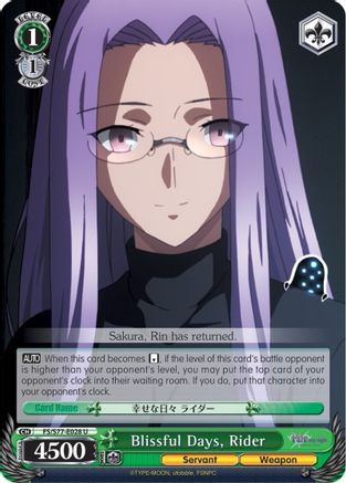 Image of Blissful Days, Rider (FS/S77-E028 U) - Fate/stay night [Heaven’s Feel] Vol.2