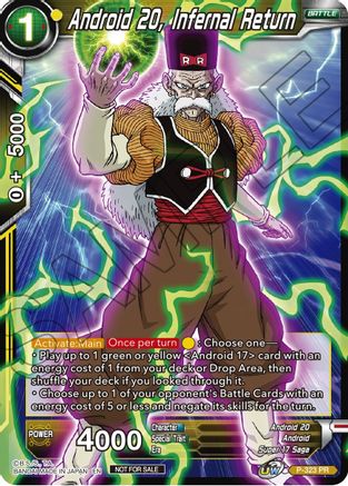 Image of Android 20, Infernal Return (P-323) - Tournament Promotion Cards