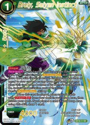 Image of Broly, Saiyan Instinct (EX19-11) - Special Anniversary Set 2021