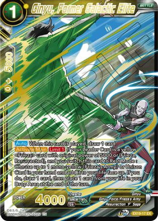 Image of Ginyu, Former Galactic Elite (EX19-17) - Special Anniversary Set 2021