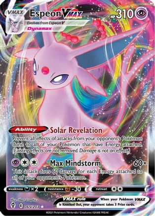 Image of Espeon VMAX 065/203  - Holofoil SWSH07 Evolving Skies - Ultra Rare