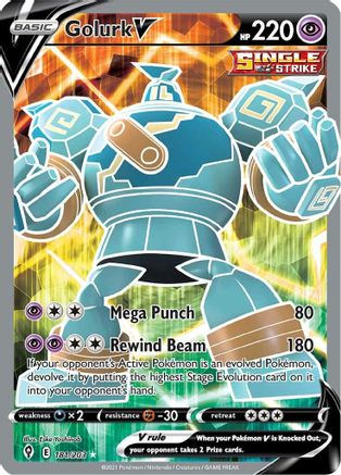 Image of Golurk V (Full Art) 181/203  - Holofoil SWSH07 Evolving Skies - Ultra Rare