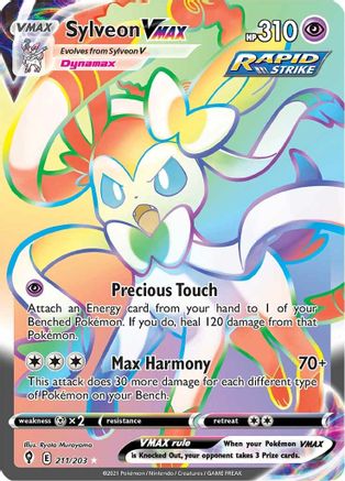 Image of Sylveon VMAX (Secret) 211/203  - Holofoil SWSH07 Evolving Skies - Secret Rare
