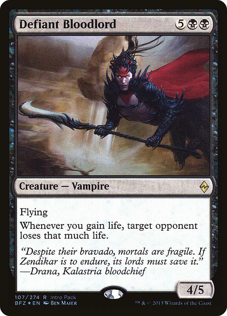 Image of Defiant Bloodlord (UMP-107) - Battle for Zendikar Promos Foil