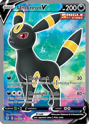 Image of Umbreon V (Full Art) 188/203  - Holofoil SWSH07 Evolving Skies - Ultra Rare