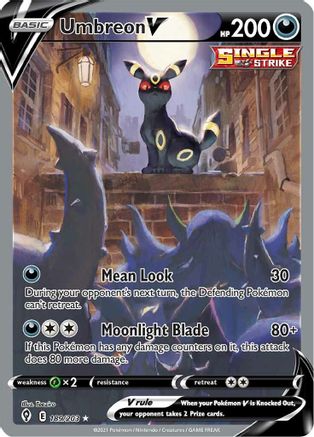 Image of Umbreon V (Alternate Full Art) 189/203  - Holofoil SWSH07 Evolving Skies - Ultra Rare