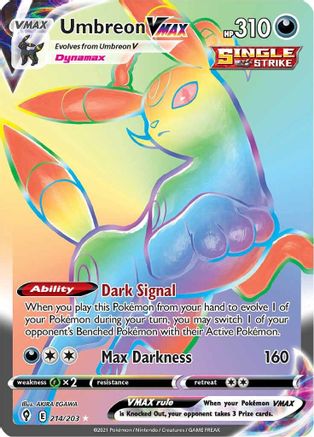 Image of Umbreon VMAX (Secret) 214/203  - Holofoil SWSH07 Evolving Skies - Secret Rare