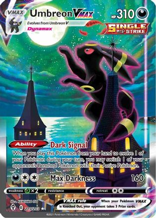 Image of Umbreon VMAX (Alternate Art Secret) 215/203  - Holofoil SWSH07 Evolving Skies - Secret Rare