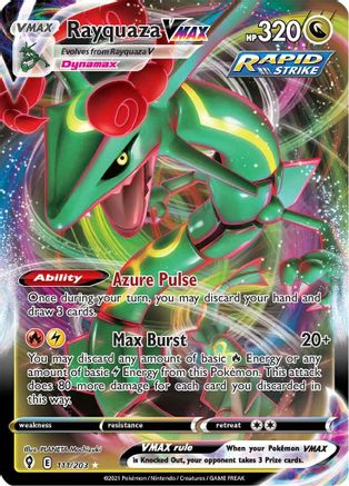 Image of Rayquaza VMAX 111/203  - Holofoil SWSH07 Evolving Skies - Ultra Rare