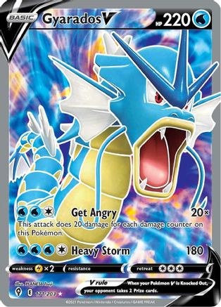 Image of Gyarados V (Full Art) 171/203  - Holofoil SWSH07 Evolving Skies - Ultra Rare