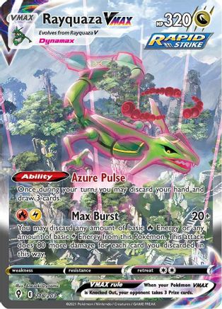 Image of Rayquaza VMAX (Alternate Art Secret) 218/203  - Holofoil SWSH07 Evolving Skies - Secret Rare