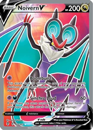 Image of Noivern V (Full Art) 195/203  - Holofoil SWSH07 Evolving Skies - Ultra Rare
