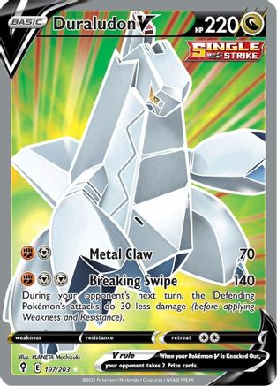 Image of Duraludon V (Full Art) 197/203  - Holofoil SWSH07 Evolving Skies - Ultra Rare