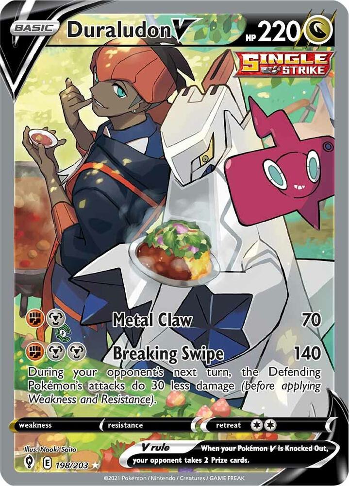 * Pokemon Duraludon V (Alternate Full Art) - SWSH07: Evolving Skies (SWSH07) LP