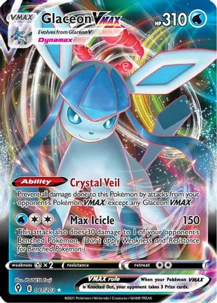 Image of Glaceon VMAX 041/203  - Holofoil SWSH07 Evolving Skies - Ultra Rare