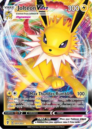 Image of Jolteon VMAX 051/203  - Holofoil SWSH07 Evolving Skies - Ultra Rare