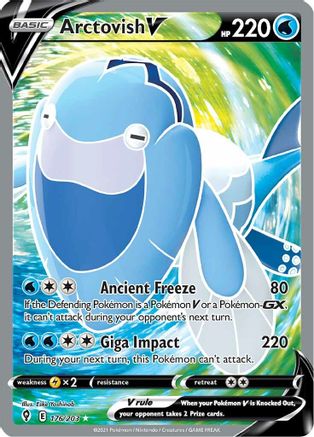 Image of Arctovish V (Full Art) 176/203  - Holofoil SWSH07 Evolving Skies - Ultra Rare