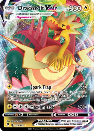 Image of Dracozolt VMAX 059/203  - Holofoil SWSH07 Evolving Skies - Ultra Rare