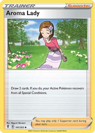 Image of Aroma Lady 141/203  - Reverse Holofoil SWSH07 Evolving Skies - Uncommon